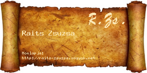 Raits Zsuzsa névjegykártya
